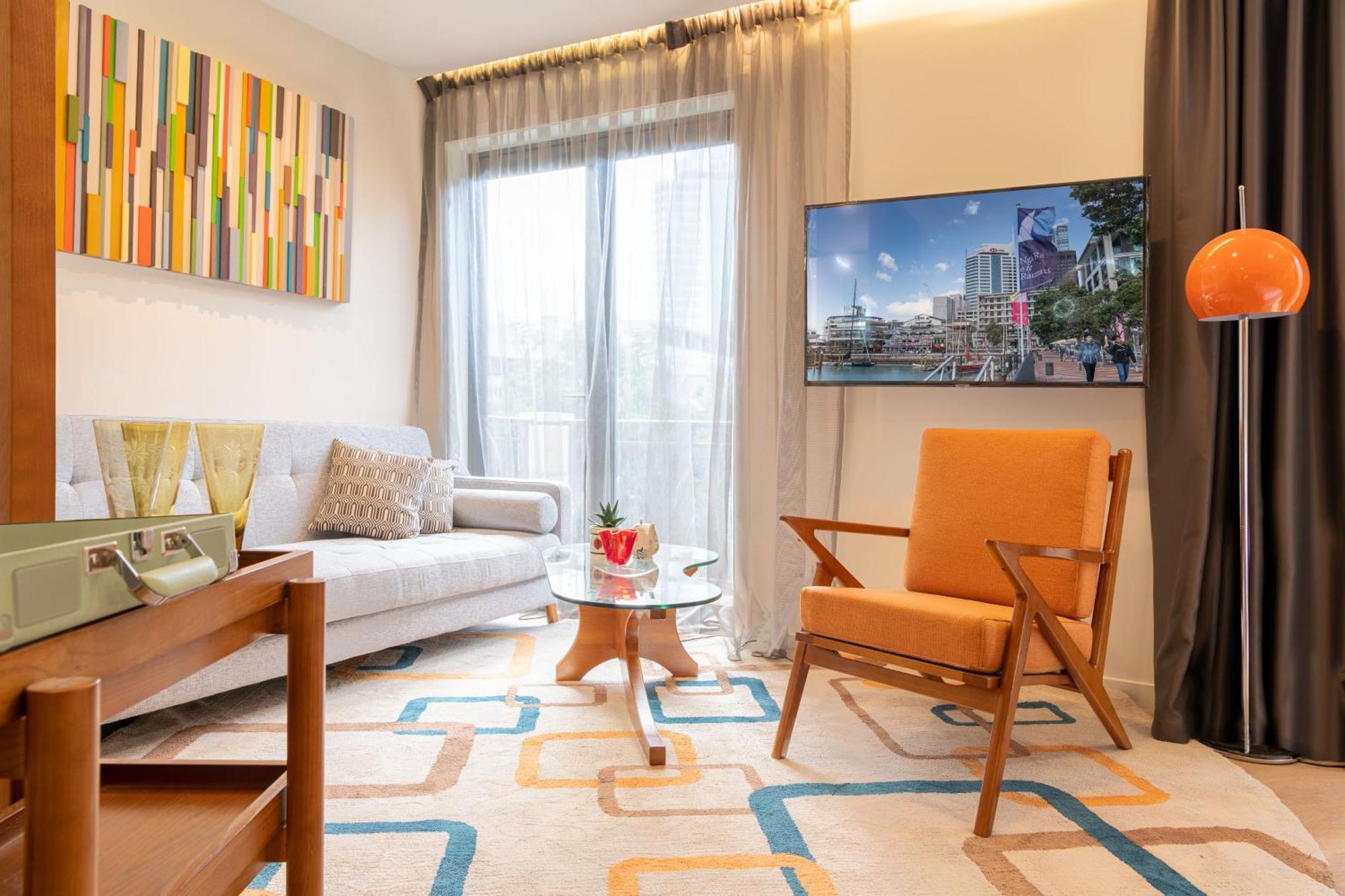 Hotel Ohtel Auckland Exteriér fotografie Living room