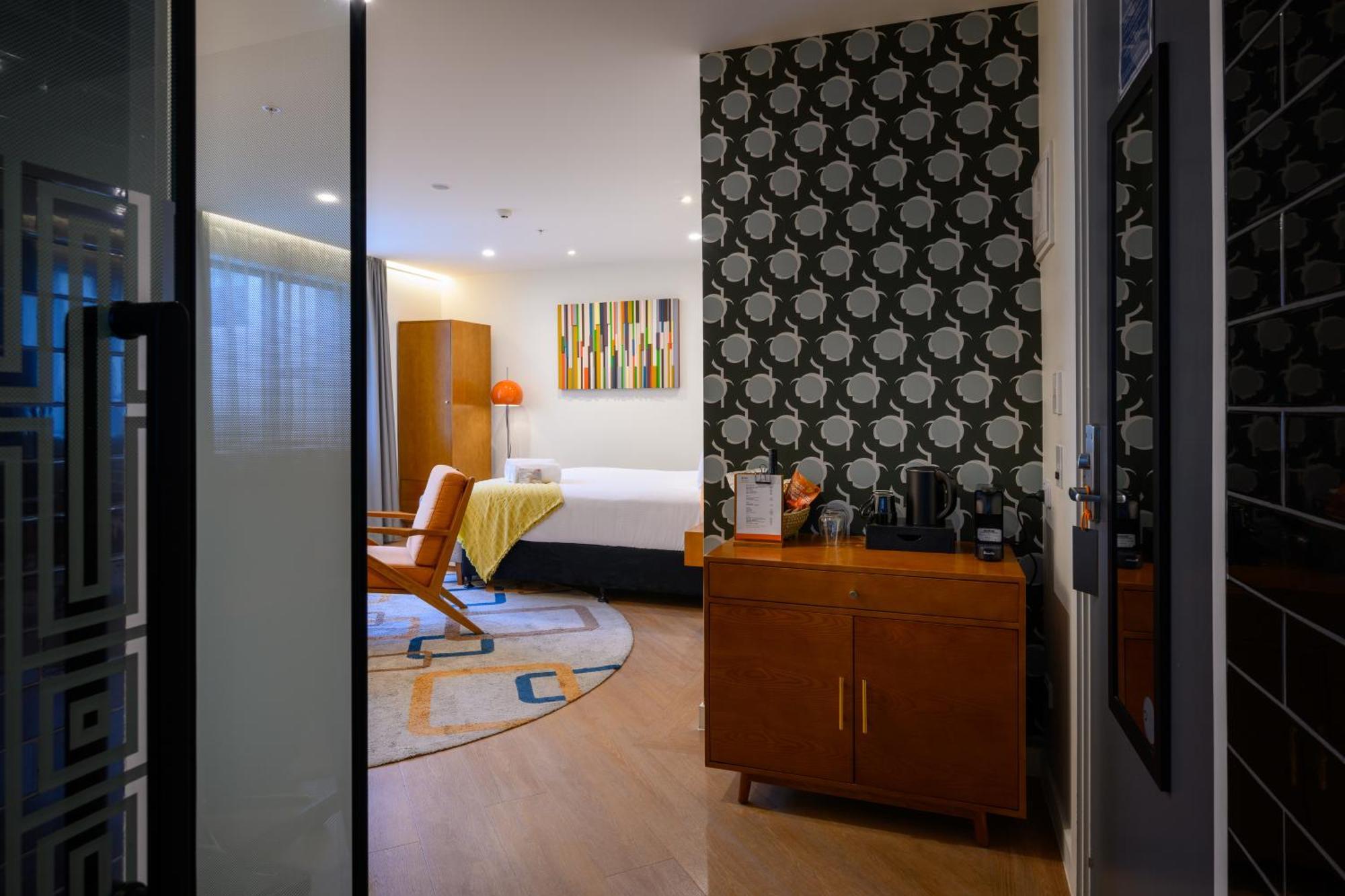Hotel Ohtel Auckland Exteriér fotografie A bedroom at the hotel